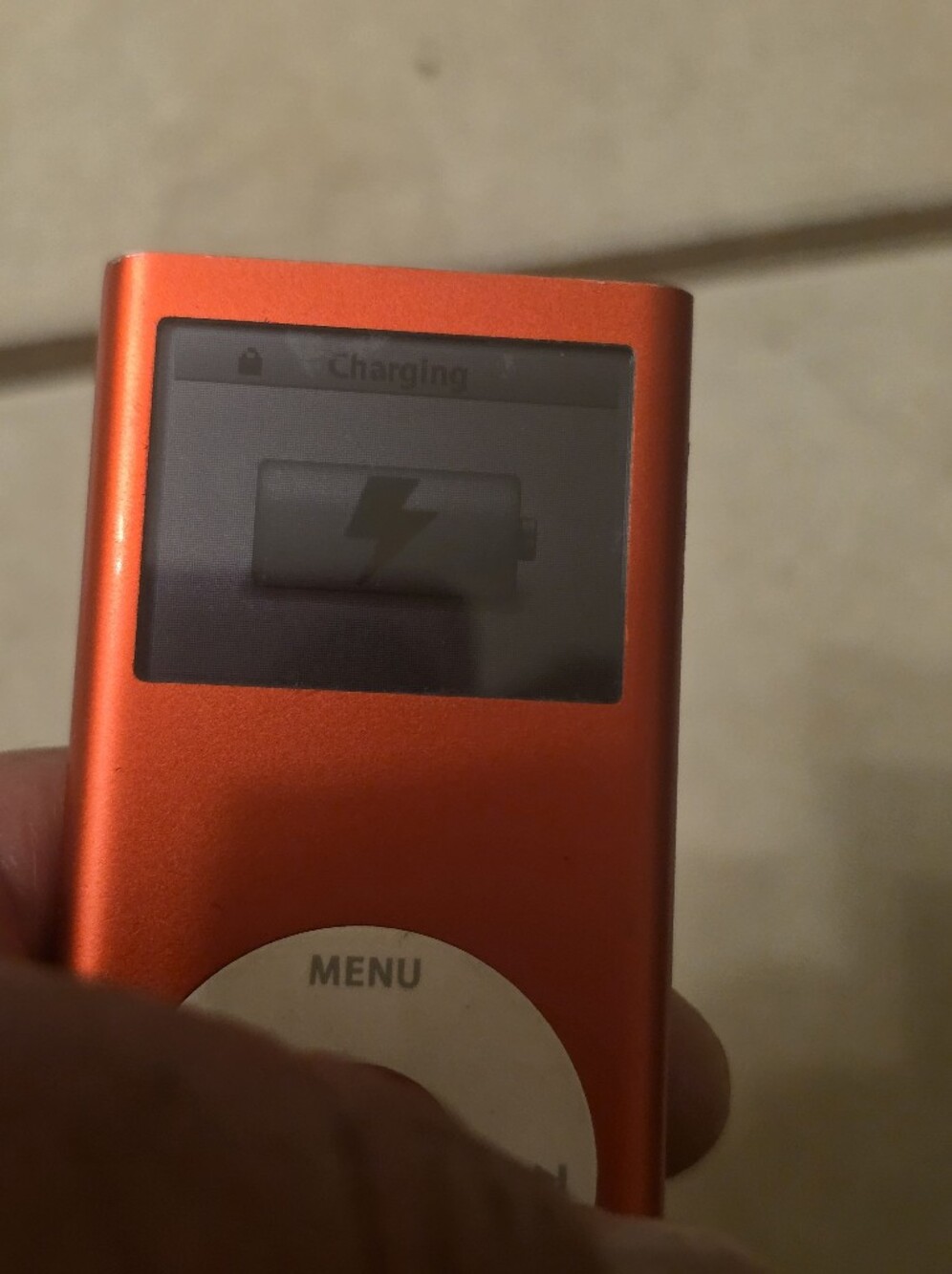Apple iPod Nano 4GB 2nd Gen A1199 Rare Collector Item - Red With Power Cord